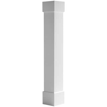 Craftsman Classic Square Non-Tapered Smooth PVC Column, Standard Capital & Standard Base